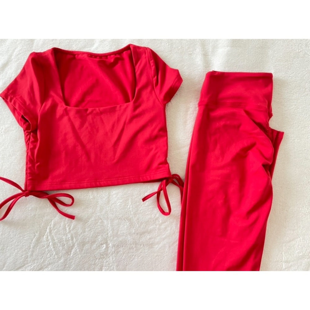 Red Workout Set, Small, activewear